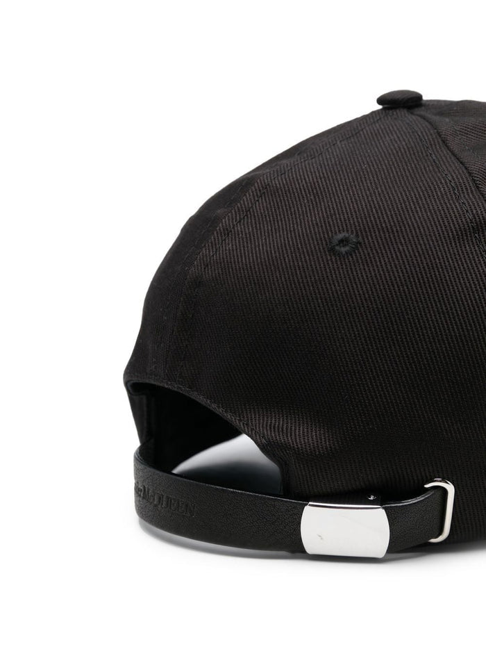 ALEXANDER MCQUEEN Logo Cap Black/Beige - MAISONDEFASHION.COM