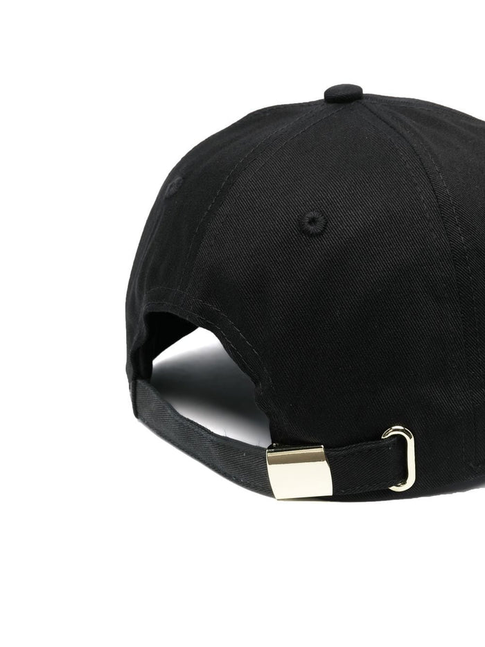 VERSACE Logo Cap Black/Gold - MAISONDEFASHION.COM