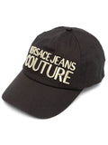 VERSACE Logo-embroidered Cap Black - MAISONDEFASHION.COM