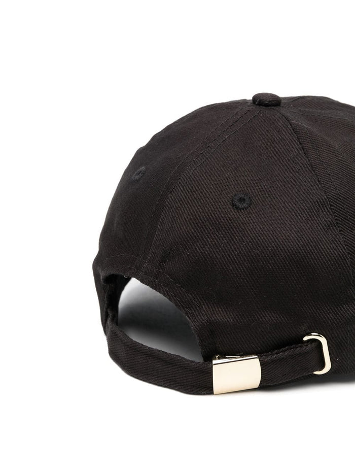 VERSACE Logo-embroidered Cap Black - MAISONDEFASHION.COM