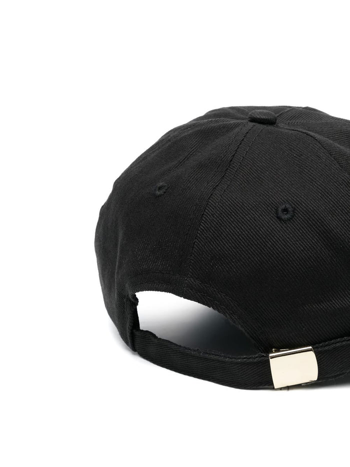 VERSACE Logo-embroidered Cap Black/Black - MAISONDEFASHION.COM