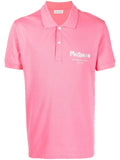 ALEXANDER MCQUEEN Logo Embroidered Polo Shirt Pink - MAISONDEFASHION.COM