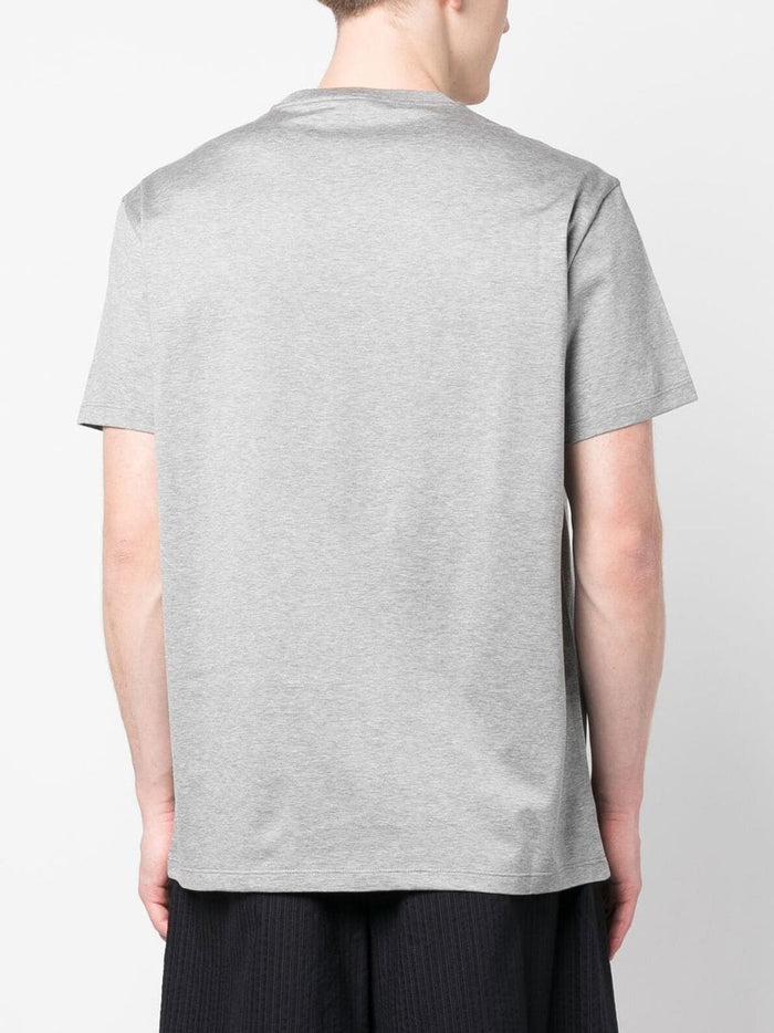 ALEXANDER MCQUEEN Logo Embroidered T-Shirt Grey - MAISONDEFASHION.COM