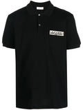 ALEXANDER MCQUEEN Logo Patch Embroidered Polo Shirt Black - MAISONDEFASHION.COM