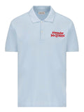 ALEXANDER MCQUEEN Logo Polo Shirt Frost Blue - MAISONDEFASHION.COM