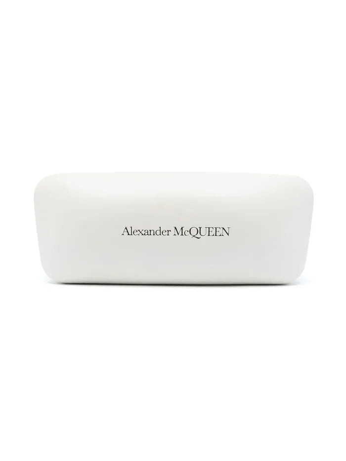 ALEXANDER MCQUEEN Logo-print Sunglasses Black/Grey - MAISONDEFASHION.COM