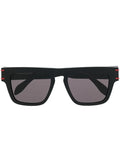 ALEXANDER MCQUEEN Logo-print Sunglasses Black/Smoke - MAISONDEFASHION.COM