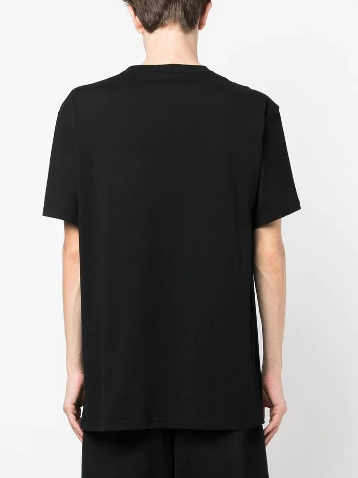 ALEXANDER MCQUEEN Logo-print T-shirt Black/Silver - MAISONDEFASHION.COM