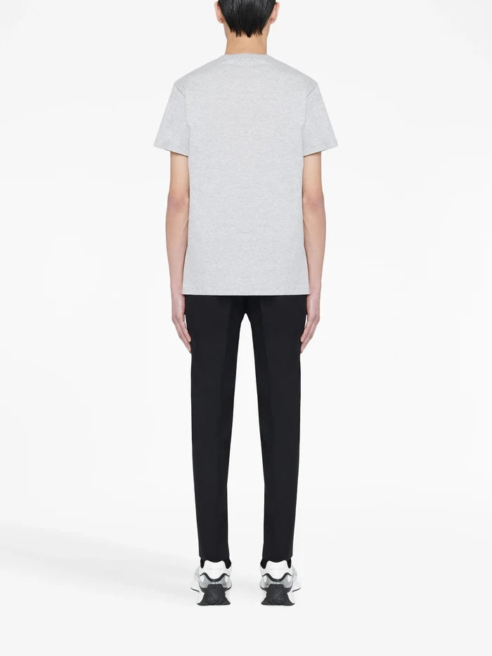 ALEXANDER MCQUEEN Logo Print T-Shirt Light Pale Grey Mix - MAISONDEFASHION.COM