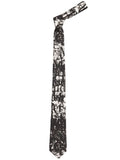 ALEXANDER MCQUEEN Logo Stamp Tie Ivory/black - MAISONDEFASHION.COM