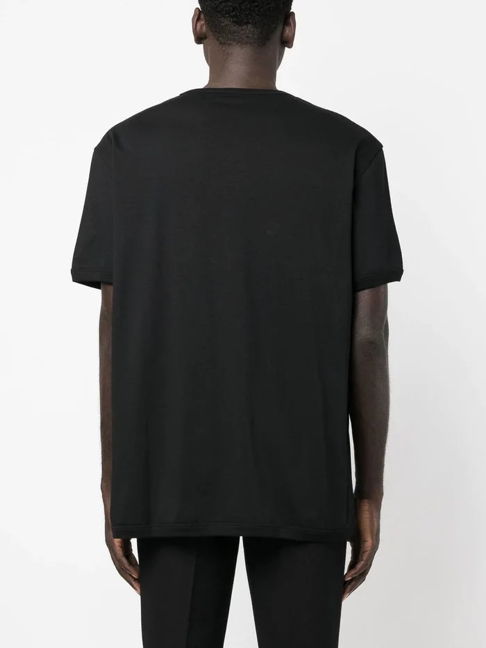 ALEXANDER MCQUEEN Logo Twist T-shirt Black - MAISONDEFASHION.COM