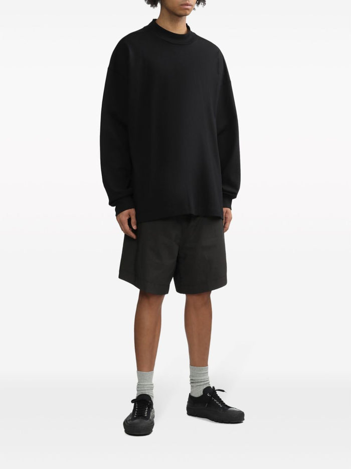 FEAR OF GOD Lounge Branded Cotton Long Sleeve T-Shirt Black - MAISONDEFASHION.COM