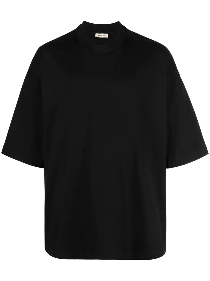 FEAR OF GOD Lounge Branded Cotton T-Shirt Black - MAISONDEFASHION.COM