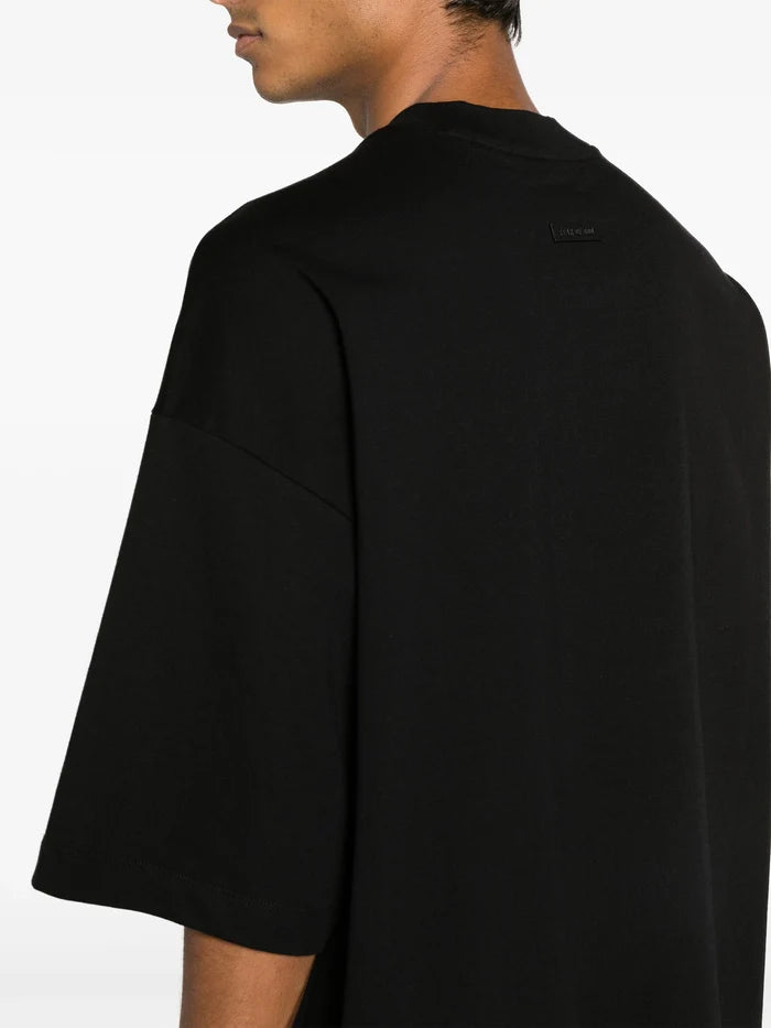 FEAR OF GOD Lounge Branded Cotton T-Shirt Black - MAISONDEFASHION.COM