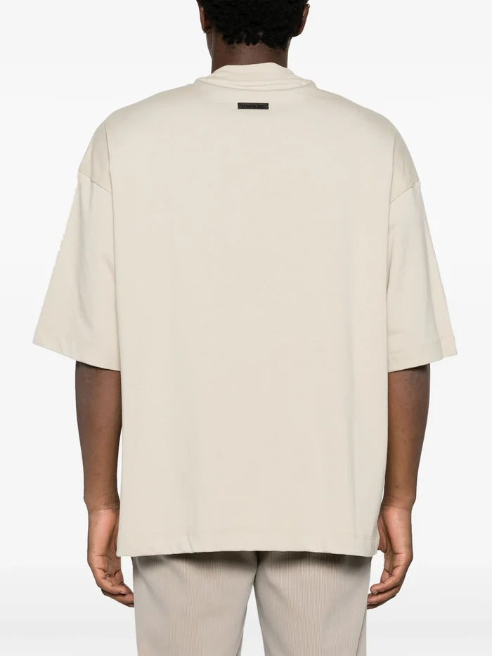 FEAR OF GOD Lounge Branded Cotton T-Shirt Cement - MAISONDEFASHION.COM