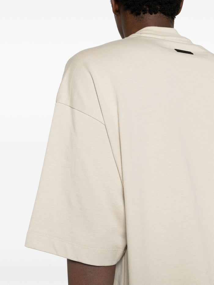 FEAR OF GOD Lounge Branded Cotton T-Shirt Cement - MAISONDEFASHION.COM