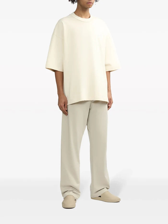 FEAR OF GOD Lounge Branded Cotton T-Shirt Cream - MAISONDEFASHION.COM