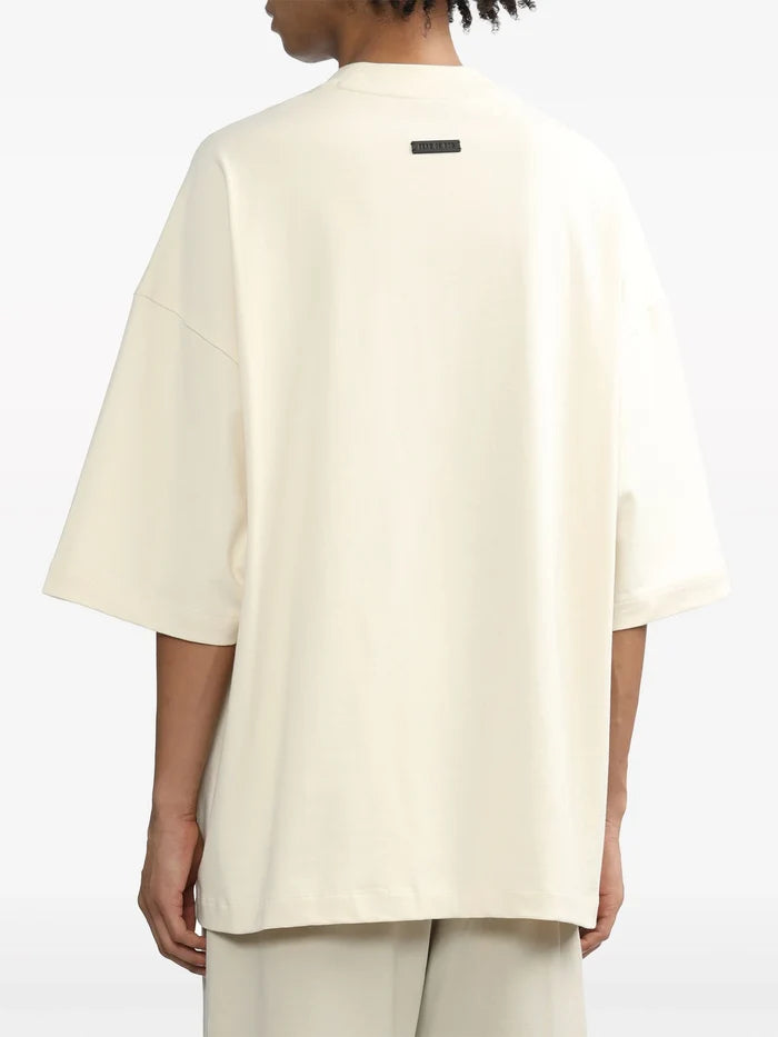 FEAR OF GOD Lounge Branded Cotton T-Shirt Cream - MAISONDEFASHION.COM