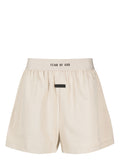 FEAR OF GOD Lounge Branded-Waistband Cotton-Jersey Shorts Cement - MAISONDEFASHION.COM