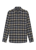 LYLE & SCOTT Brushed Cotton Check Shirt Jet Black/ Limestone - MAISONDEFASHION.COM
