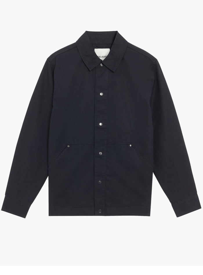 LYLE & SCOTT Classic Collar Overshirt Cotton Blend Lacquer - MAISONDEFASHION.COM