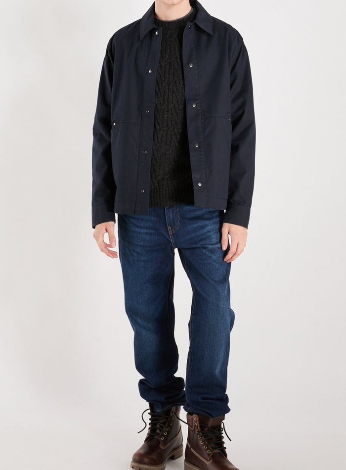 LYLE & SCOTT Classic Collar Overshirt Cotton Blend Lacquer - MAISONDEFASHION.COM