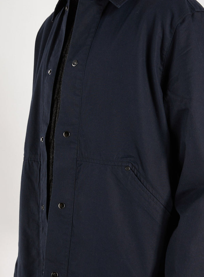 LYLE & SCOTT Classic Collar Overshirt Cotton Blend Lacquer - MAISONDEFASHION.COM