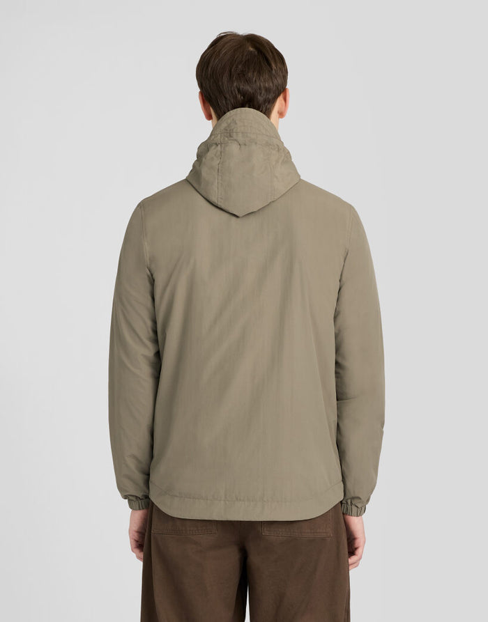 LYLE & SCOTT Contrast Zip Through Hooded Jacket Khaki Ash
