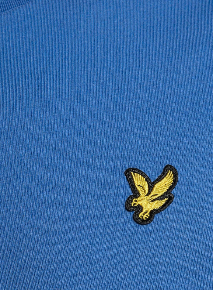 LYLE & SCOTT Cotton Crew Neck Plain T-Shirt Lucid Blue - MAISONDEFASHION.COM