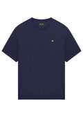 LYLE & SCOTT Cotton Crew Neck Regular Fit T-Shirt Navy - MAISONDEFASHION.COM