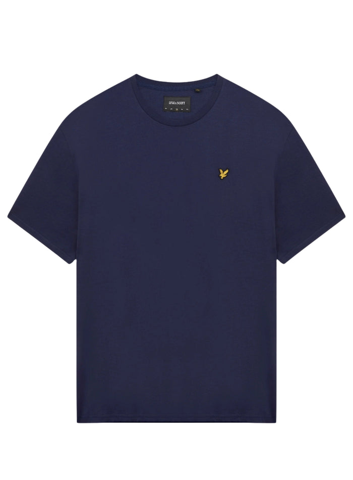 LYLE & SCOTT Cotton Crew Neck Regular Fit T-Shirt Navy - MAISONDEFASHION.COM