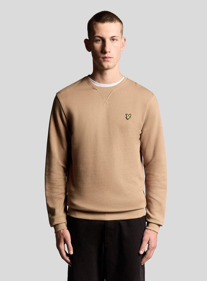 LYLE & SCOTT Cotton Crew Neck Sweatshirt Barley - MAISONDEFASHION.COM