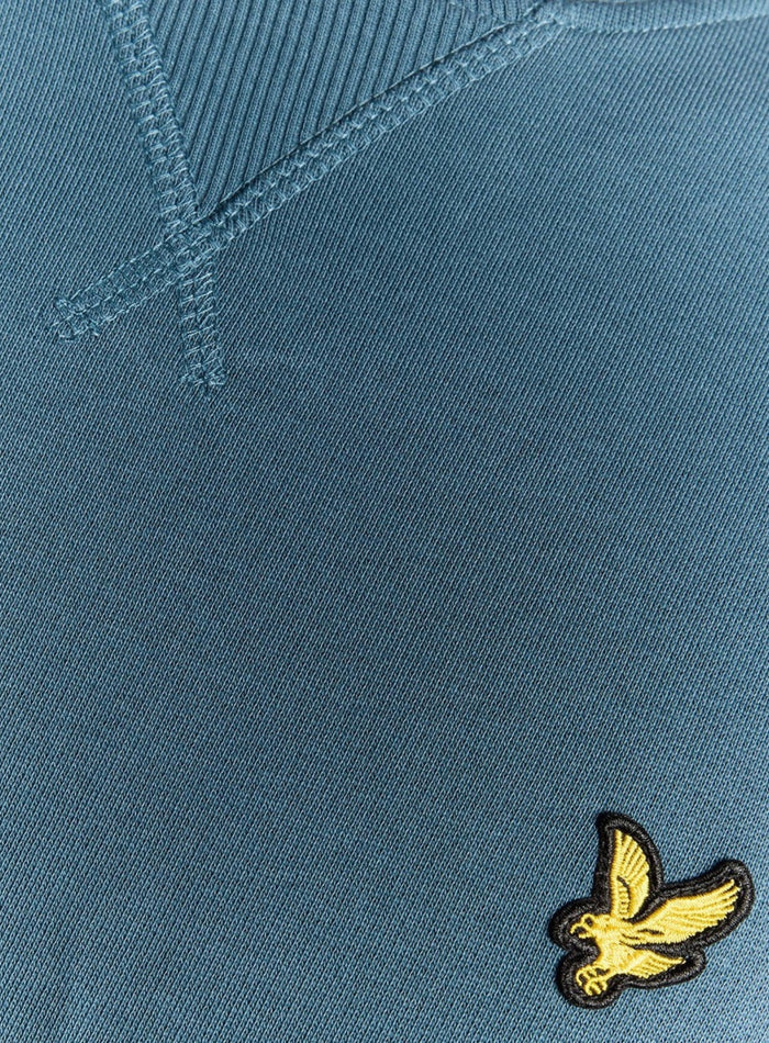 LYLE & SCOTT Cotton Crew Neck Sweatshirt Deep Water - MAISONDEFASHION.COM