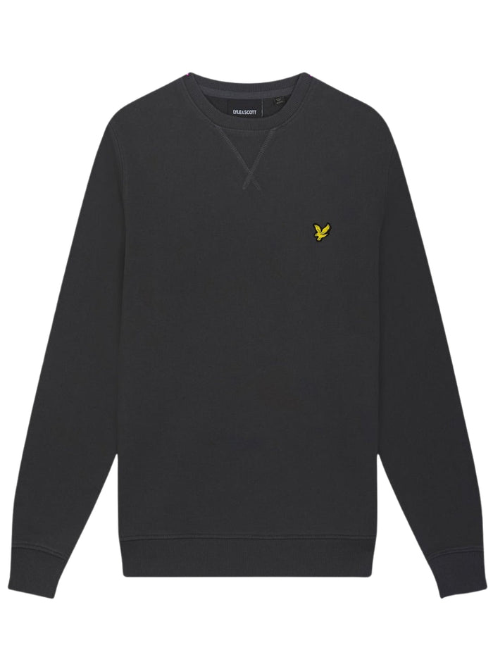 LYLE & SCOTT Cotton Crew Neck Sweatshirt Gunmetal - MAISONDEFASHION.COM
