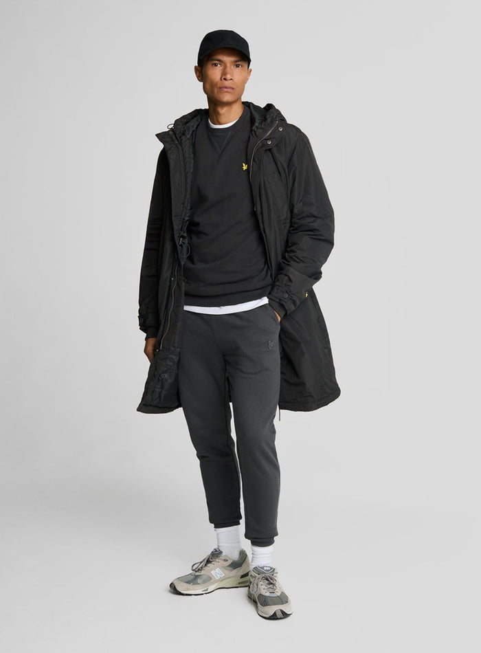 LYLE & SCOTT Cotton Crew Neck Sweatshirt Gunmetal - MAISONDEFASHION.COM