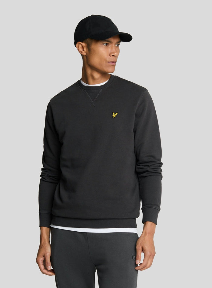 LYLE & SCOTT Cotton Crew Neck Sweatshirt Gunmetal - MAISONDEFASHION.COM