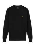 LYLE & SCOTT Cotton Crew Neck Sweatshirt Jet Black - MAISONDEFASHION.COM