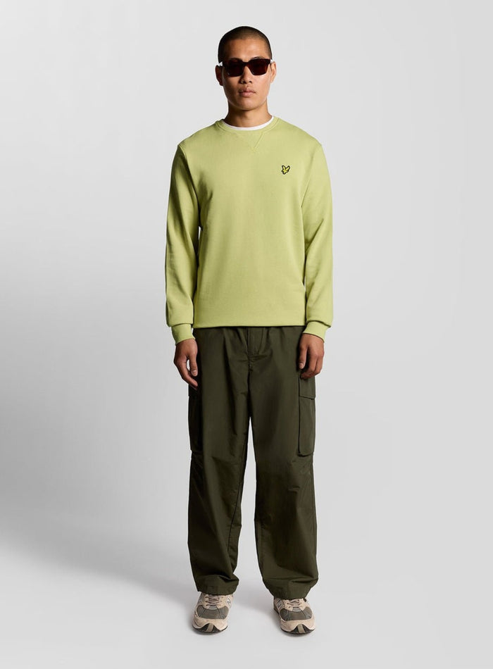 LYLE & SCOTT Cotton Crew Neck Sweatshirt Pale Willow - MAISONDEFASHION.COM