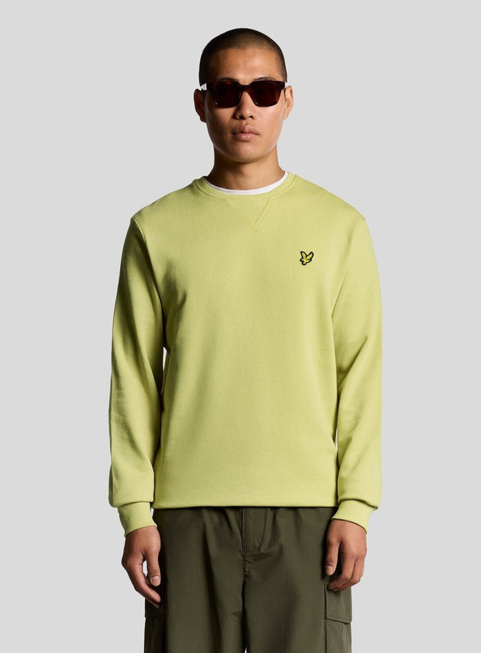 LYLE & SCOTT Cotton Crew Neck Sweatshirt Pale Willow - MAISONDEFASHION.COM