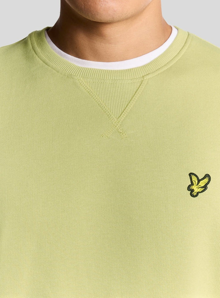 LYLE & SCOTT Cotton Crew Neck Sweatshirt Pale Willow - MAISONDEFASHION.COM