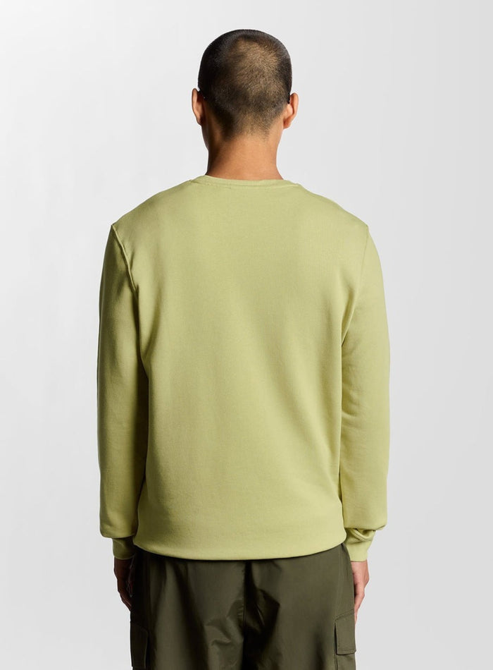 LYLE & SCOTT Cotton Crew Neck Sweatshirt Pale Willow - MAISONDEFASHION.COM