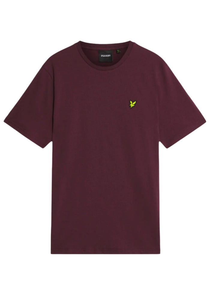 LYLE & SCOTT Cotton Crew Neck T-Shirt Burgundy - MAISONDEFASHION.COM