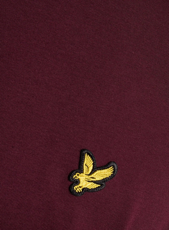 LYLE & SCOTT Cotton Crew Neck T-Shirt Burgundy - MAISONDEFASHION.COM