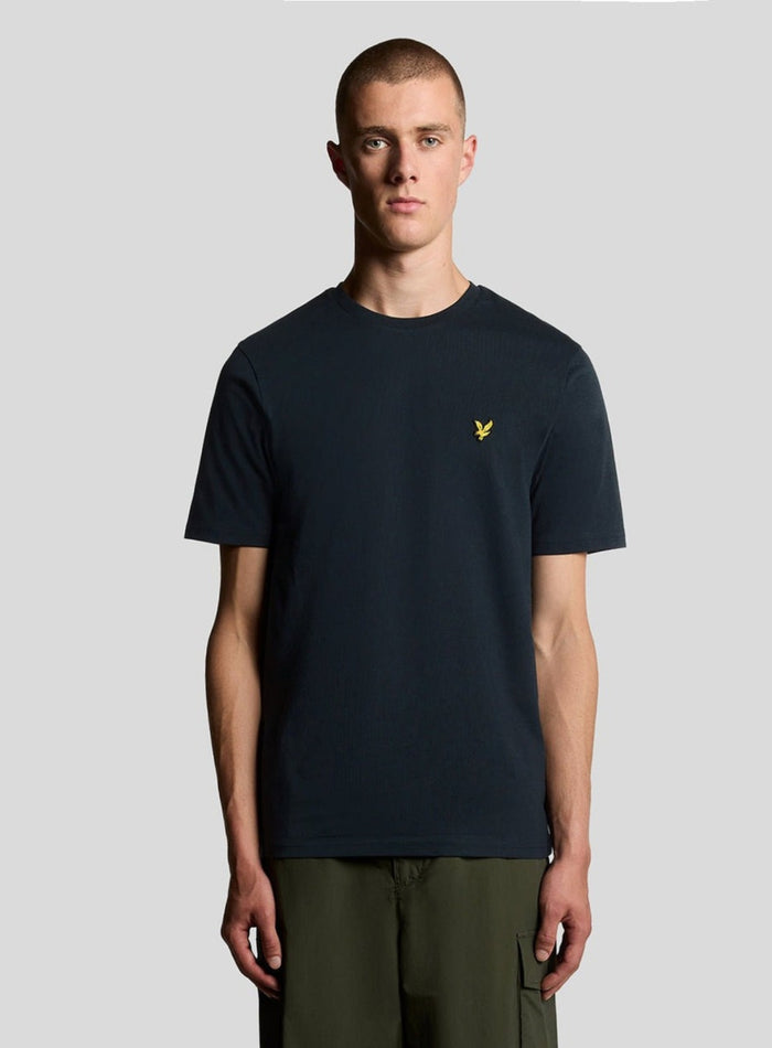 LYLE & SCOTT Cotton Crew Neck T-Shirt Dark Navy - MAISONDEFASHION.COM