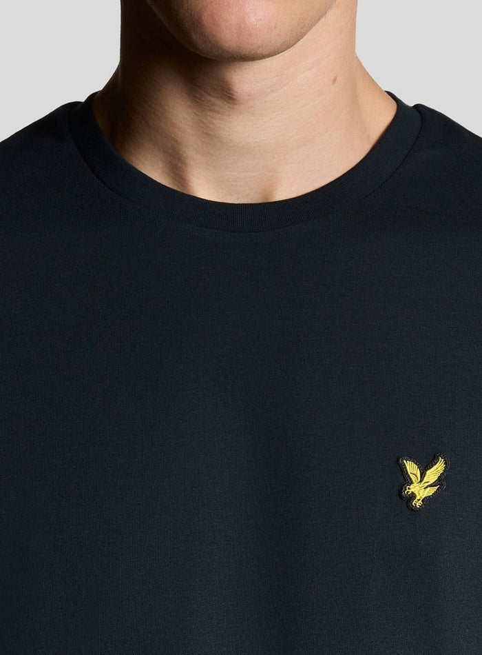 LYLE & SCOTT Cotton Crew Neck T-Shirt Dark Navy - MAISONDEFASHION.COM