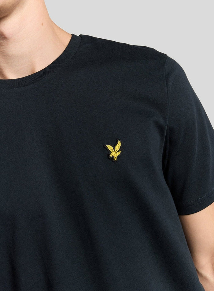 LYLE & SCOTT Cotton Crew Neck T-Shirt Dark Navy - MAISONDEFASHION.COM