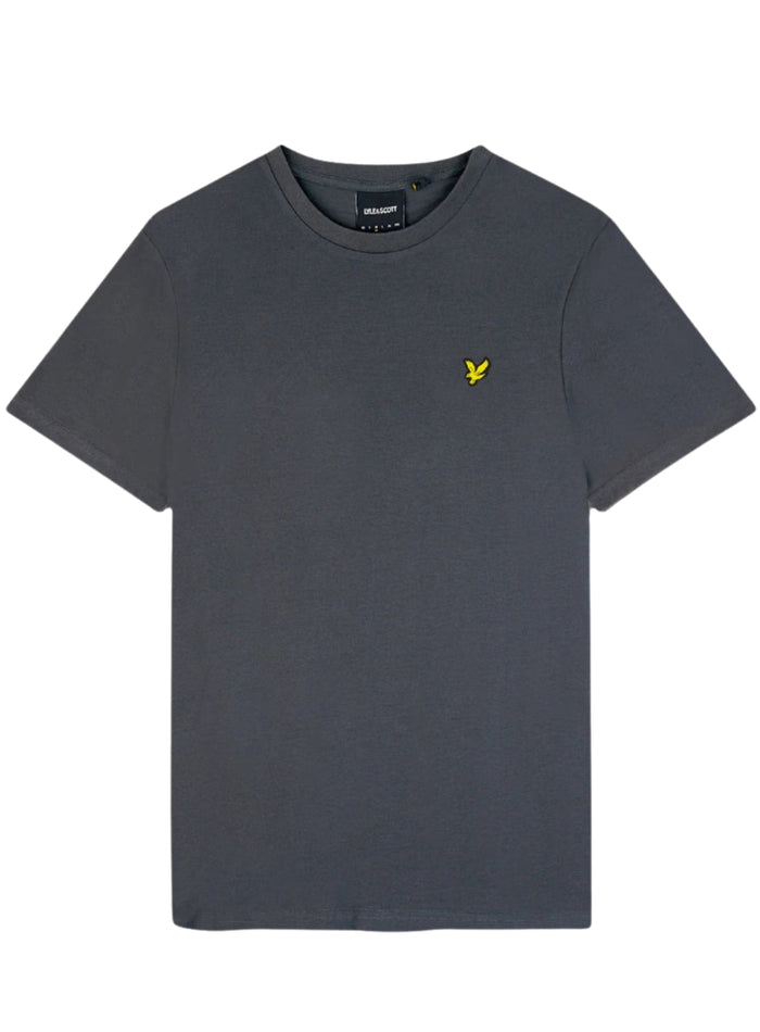 LYLE & SCOTT Cotton Crew Neck T-Shirt Gunmetal - MAISONDEFASHION.COM