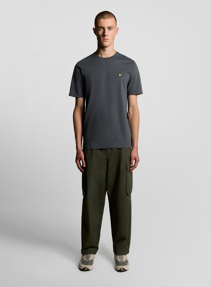 LYLE & SCOTT Cotton Crew Neck T-Shirt Gunmetal - MAISONDEFASHION.COM