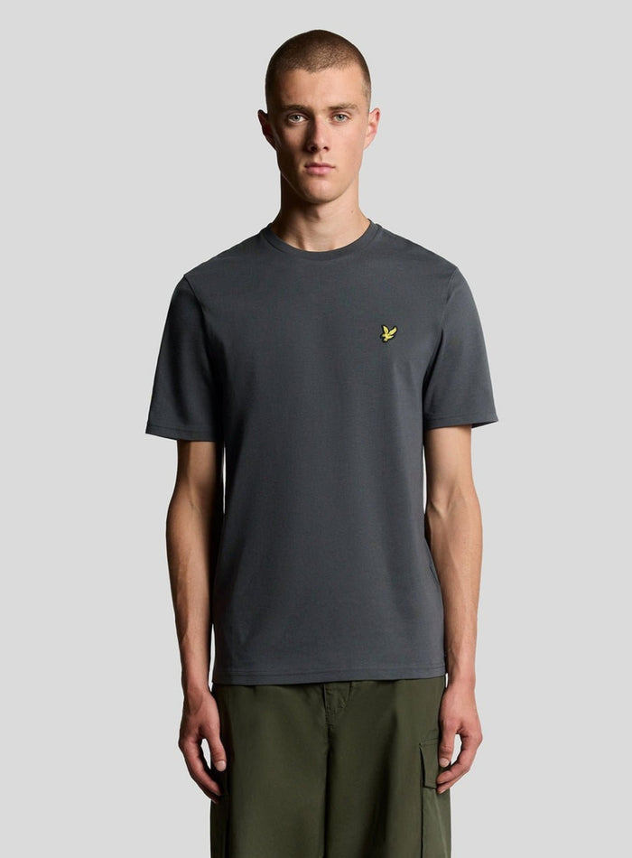 LYLE & SCOTT Cotton Crew Neck T-Shirt Gunmetal - MAISONDEFASHION.COM