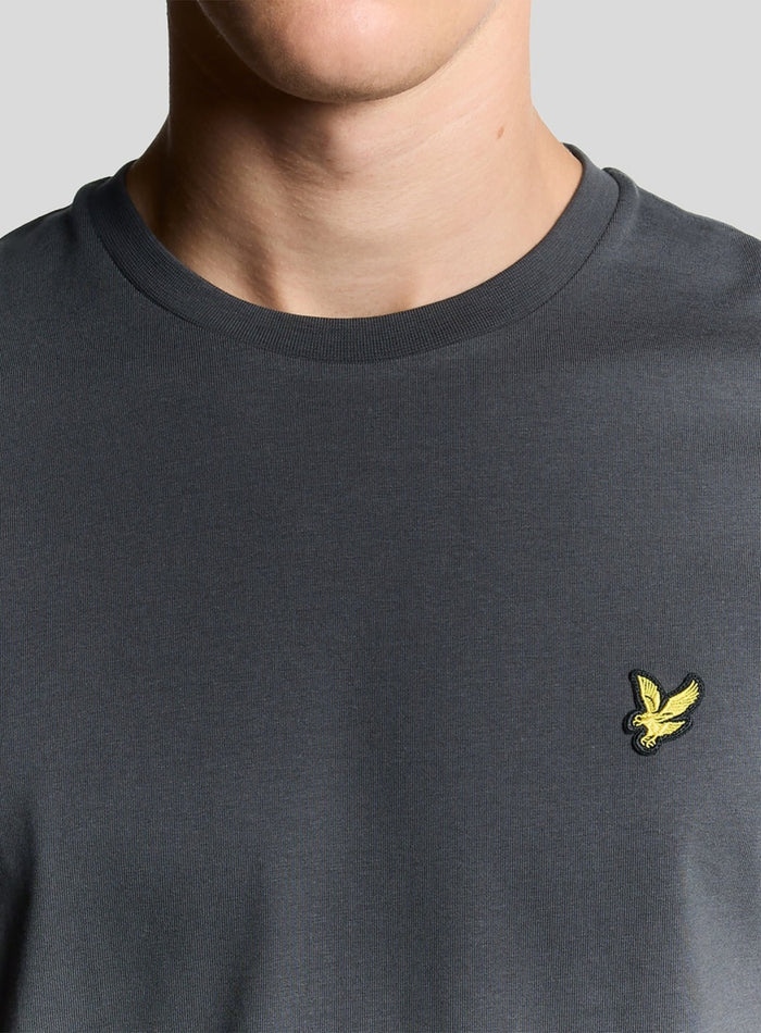 LYLE & SCOTT Cotton Crew Neck T-Shirt Gunmetal - MAISONDEFASHION.COM